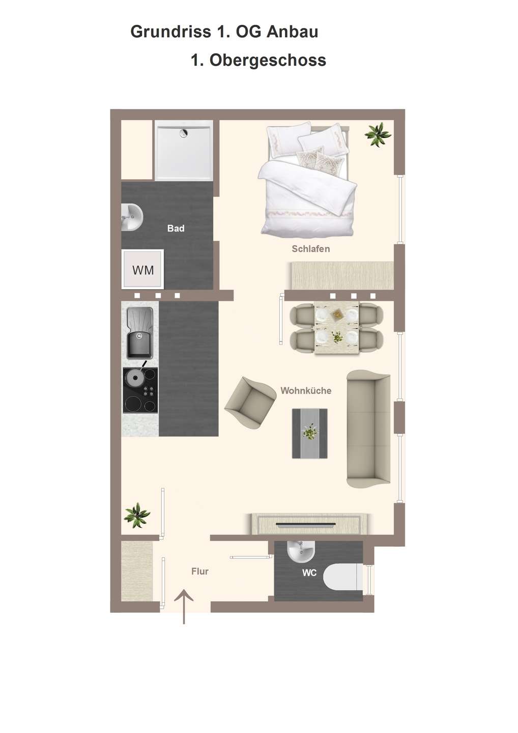 Grundriss 1. OG Anbau